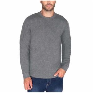 NWT BC Clothing Men Fleece Lined Crewneck Sweatshirt GRAY - size XXL - cozy
